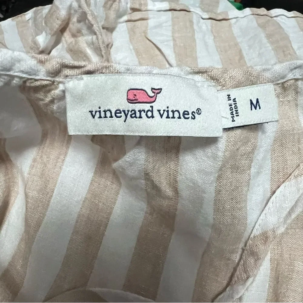 Vineyard Vines Linen Cross Back Coverup Dress Size M